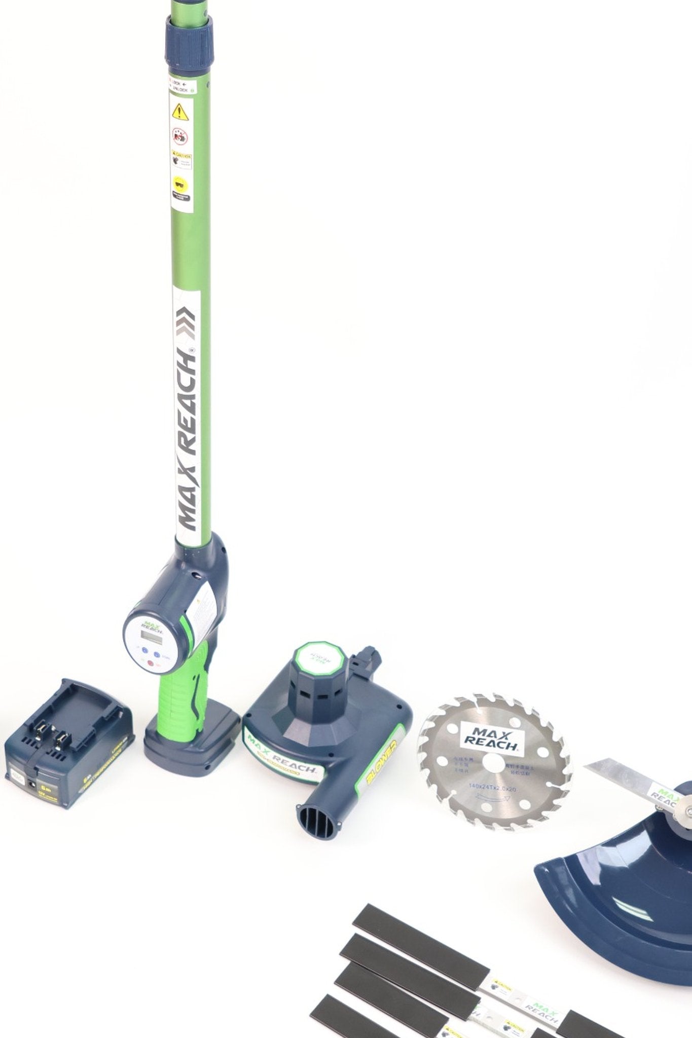 3-in-1 Cordless Lightweight Yard Tool - Hedge Trimmer / Leaf Blower (Air Broom) / Pole Saw / (6.0 Amps,11 ft. Reach) - Handheld - Whisper Quiet - Battery & Charger Included