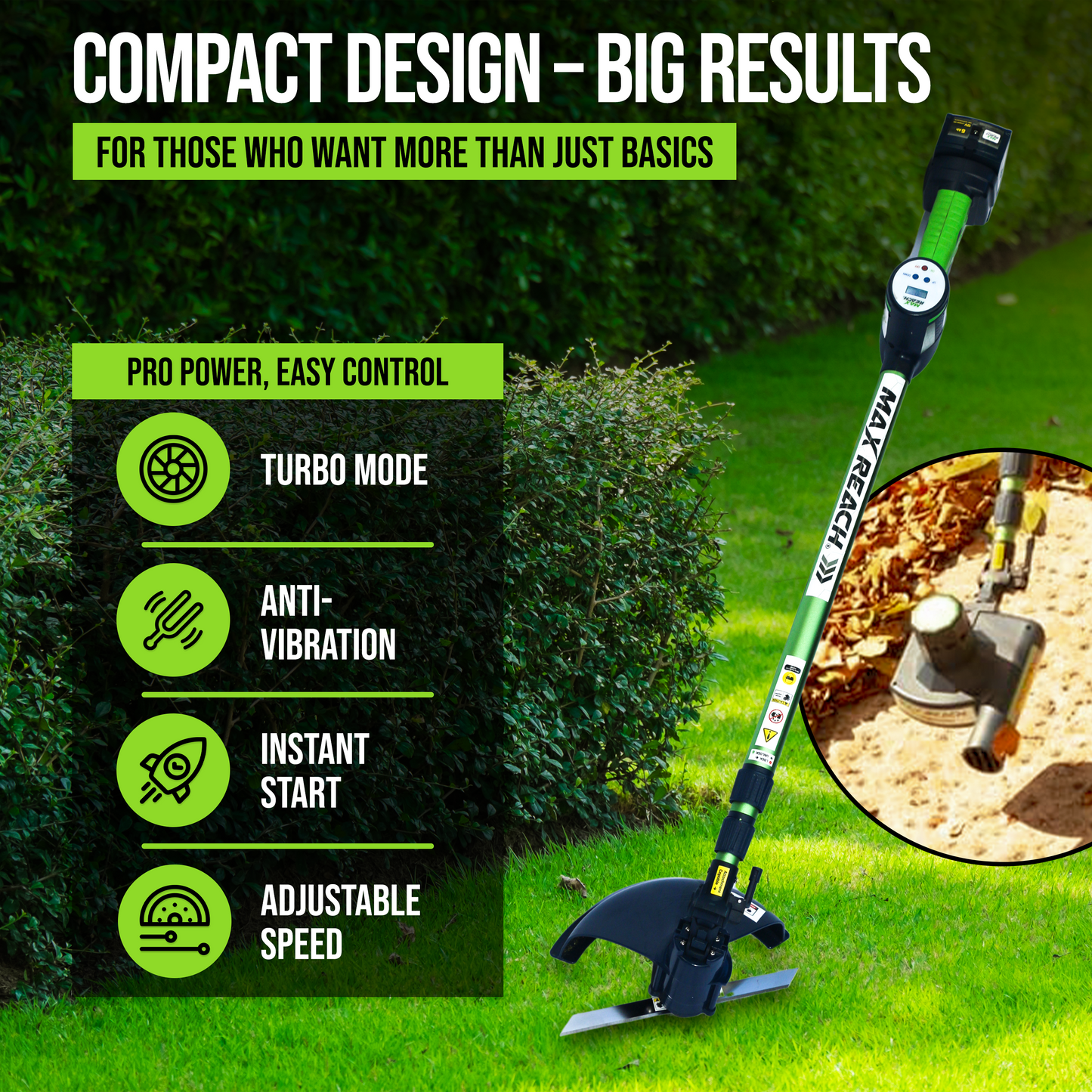 3-in-1 Cordless Lightweight Yard Tool – Hedge Trimmer / Leaf Blower (Air Broom) / Pole Saw / (10.0 Amps,11 ft. Reach) - Handheld - Whisper Quiet - Battery & Charger Included